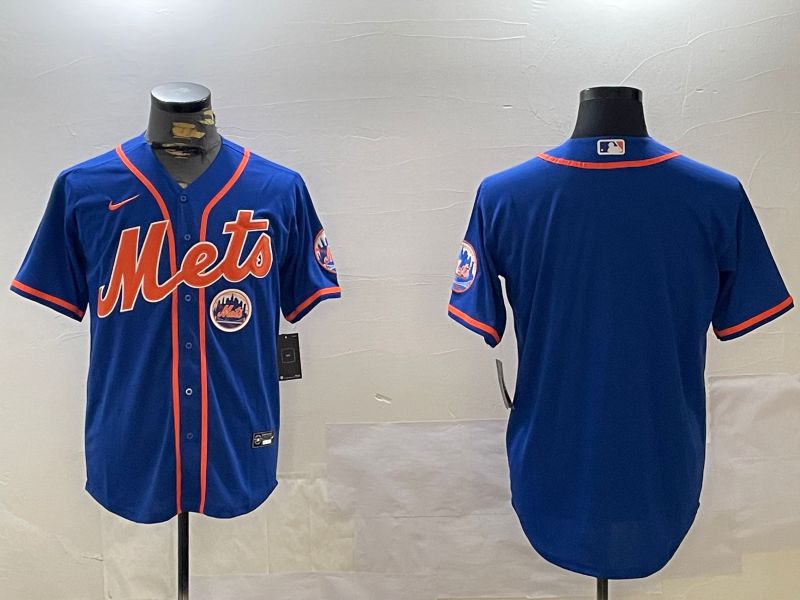 Men New York Mets Blank Blue Game 2024 Nike MLB Jersey style 2->new york mets->MLB Jersey